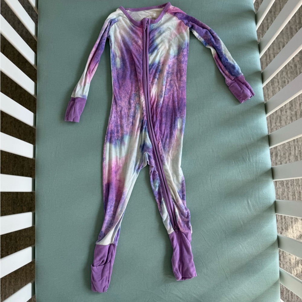 Little Sleepies Purple Tie-Dye Zippy